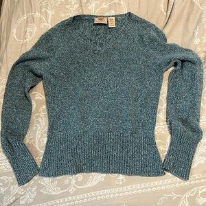 Cozy Vintage Blue Marled Women’s Sweater